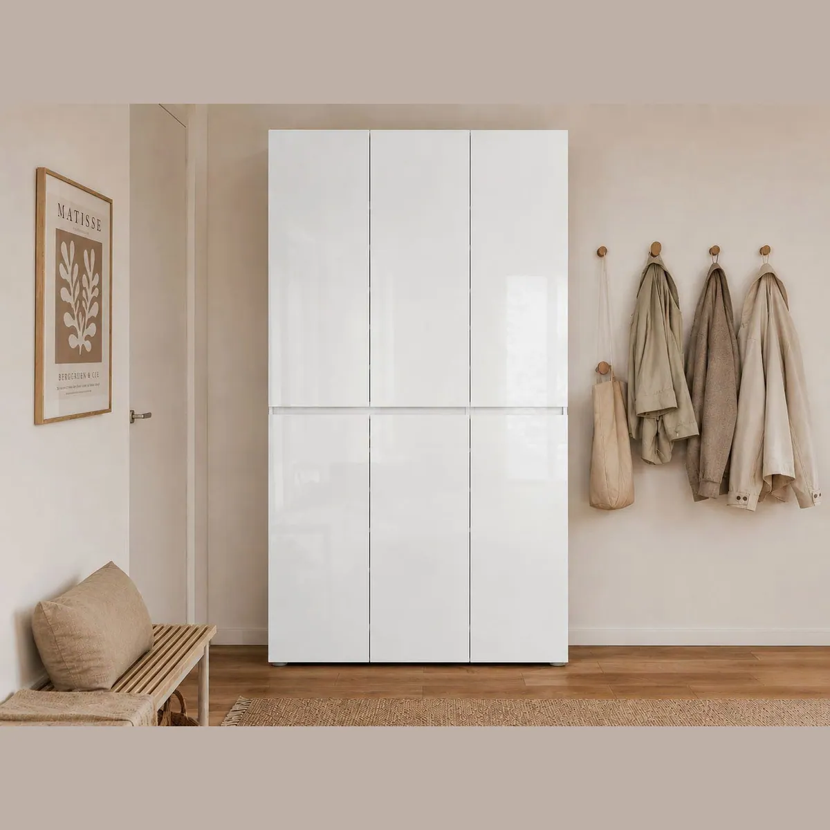 Home affaire Schuhschrank MISTER, elegantes Design, 24 Fächer, Hochglanz lackiert