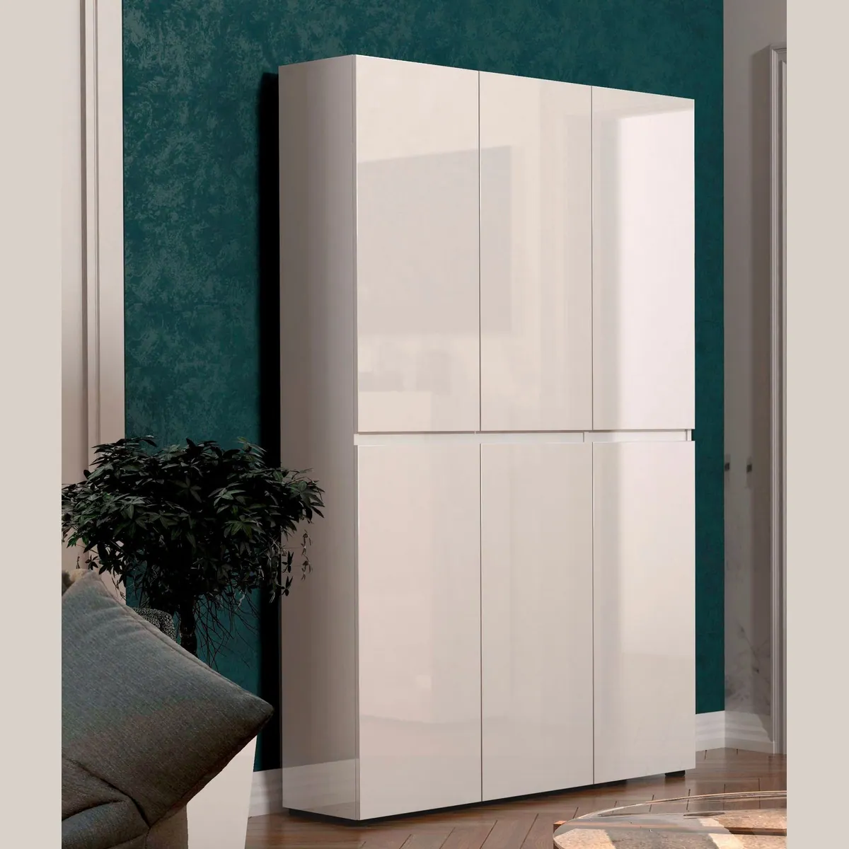 Home affaire Schuhschrank MISTER, elegantes Design, 24 Fächer, Hochglanz lackiert 3