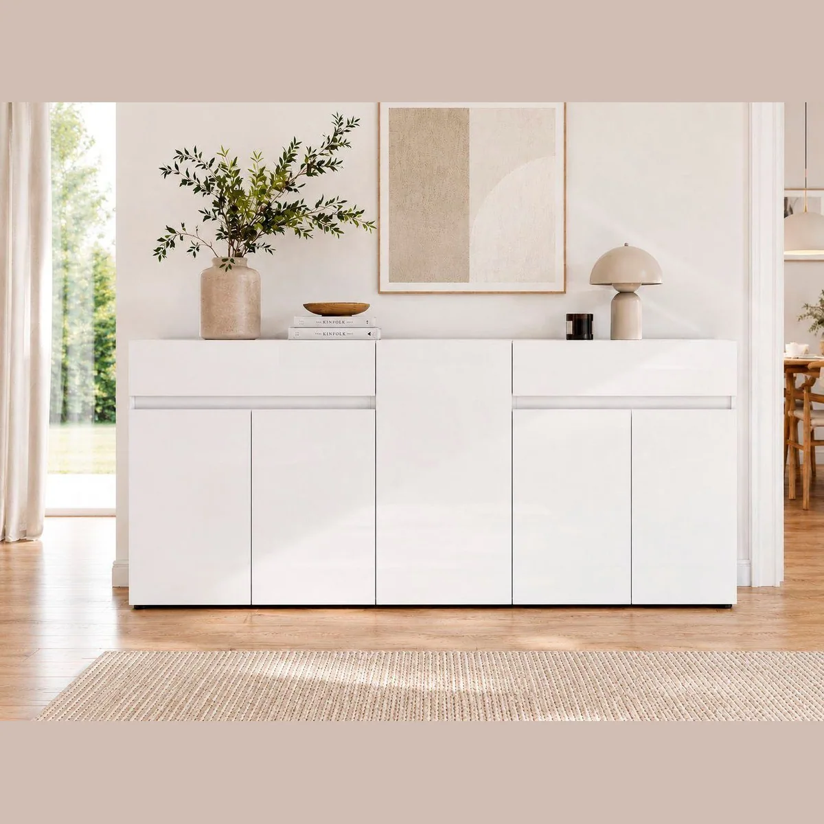 Home affaire Sideboard MISTER, modernes Design, großzügiger Stauraum, Hochglanz-Optik