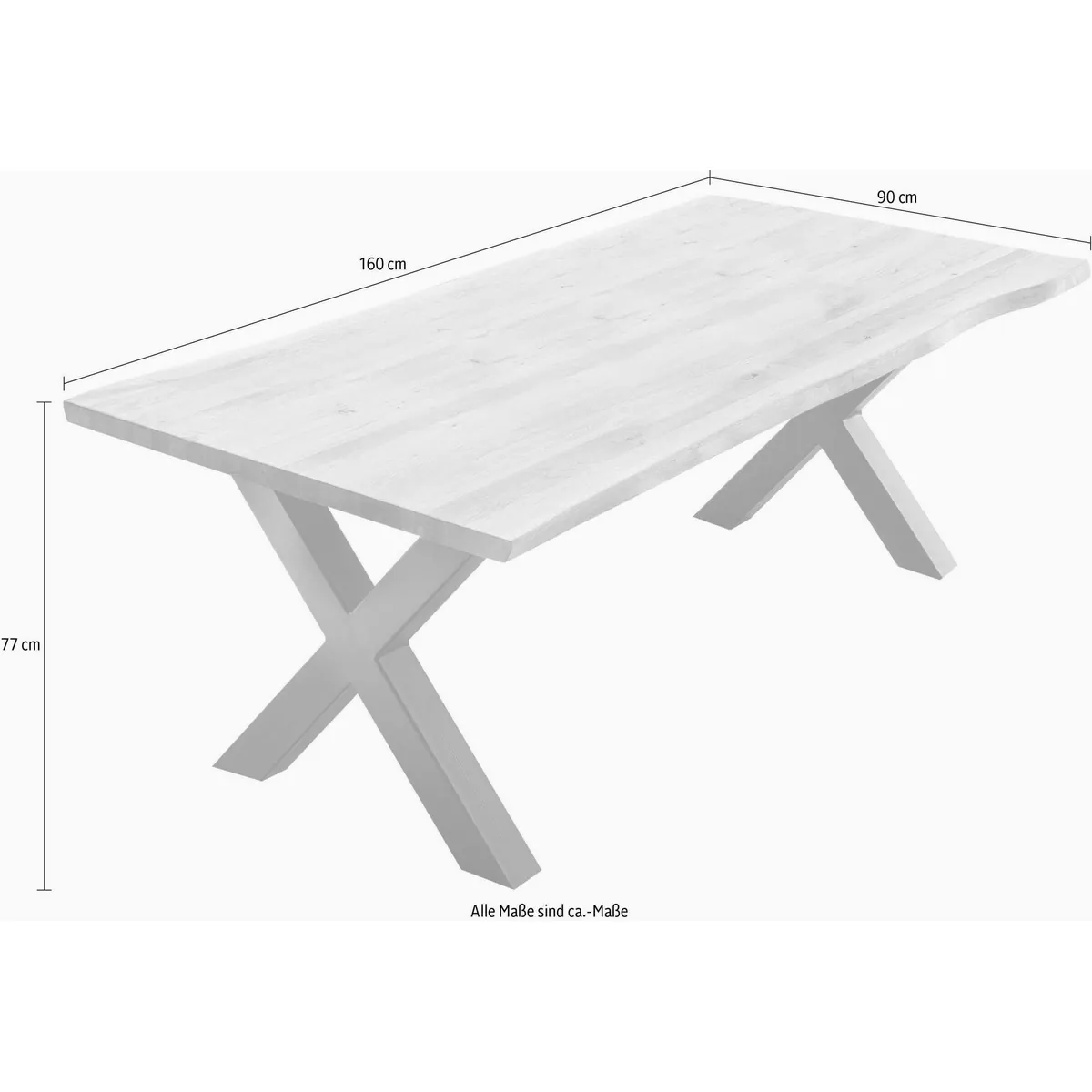 Home affaire Esstisch Tristan, modernes Design mit Baumkante 4