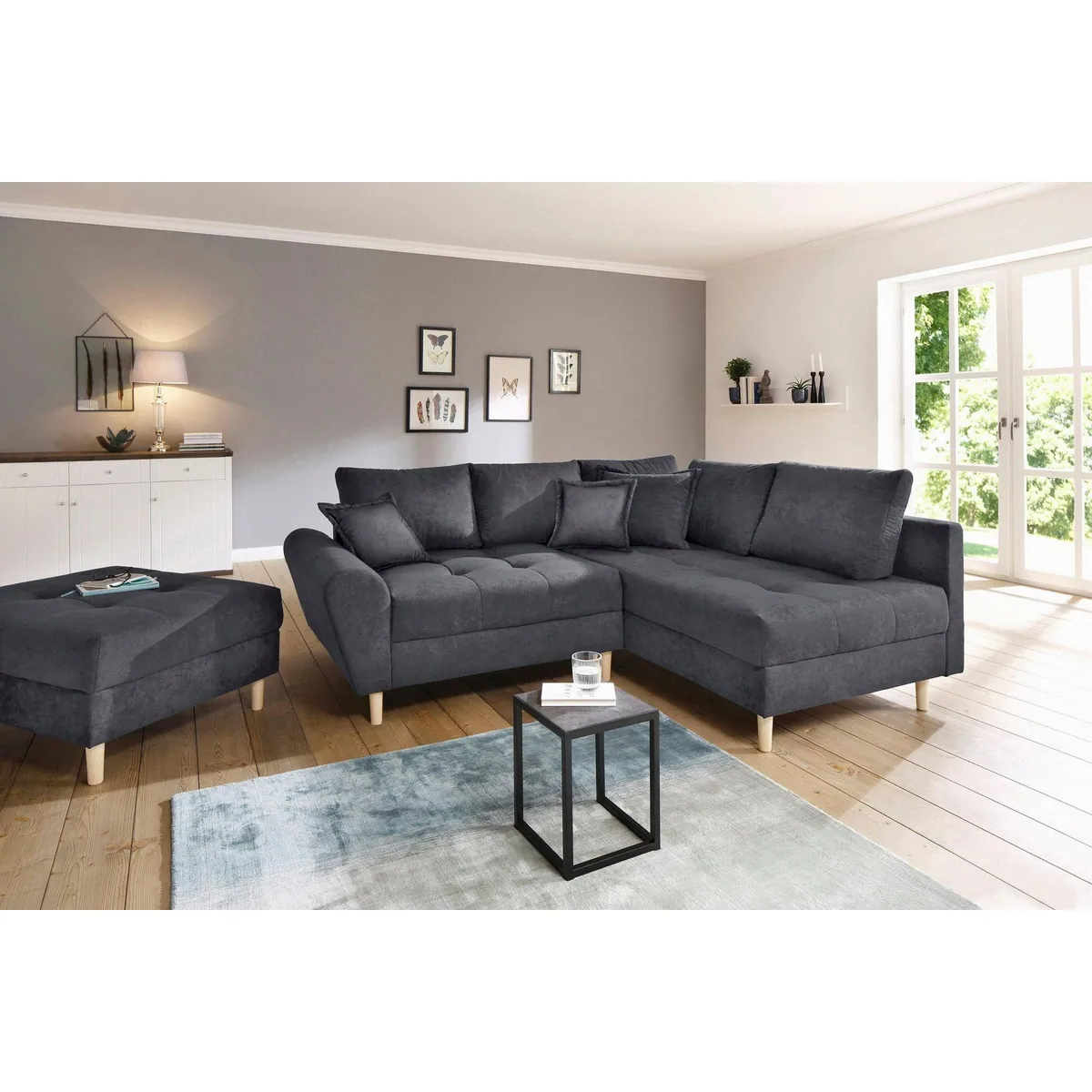 Home affaire Ecksofa Rice L-Form, modernes Design, komfortabler Federkern
