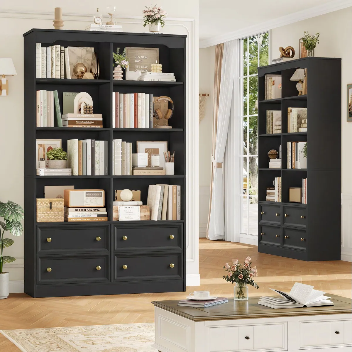 Homfa Bücherregal 180 cm, elegantes Design, vielseitiger Stauraum, stabil und pflegeleicht 5