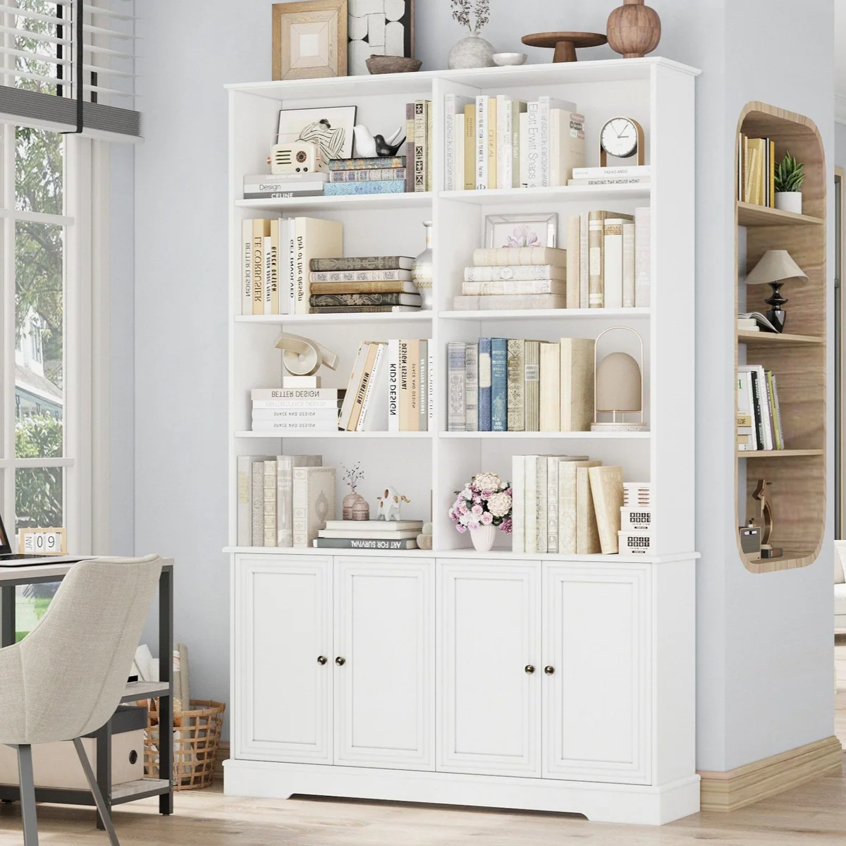 Homfa Bücherregal 185 cm, vielseitige Aufbewahrung, hochwertige Materialien 4