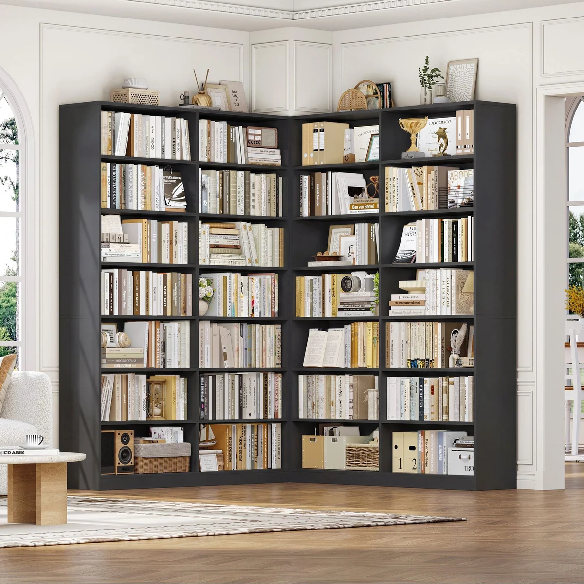 Homfa Bücherregal 212 cm hoch, 14 Fächer für vielseitige Nutzung 5