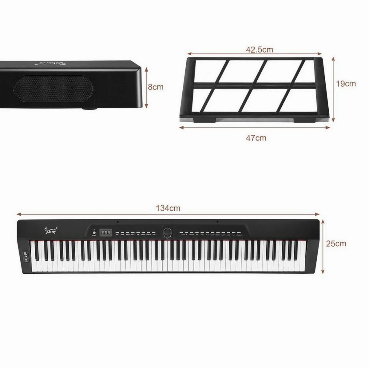 HT Digitalpiano E-Piano 88 Tasten, Bluetooth, Sustain-Pedal, Kopfhörer — vielseitig und klangstark 2