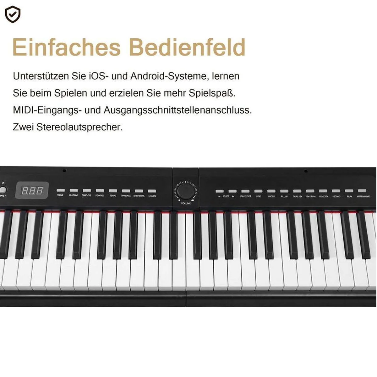 HT Digitalpiano E-Piano 88 Tasten, Bluetooth, Sustain-Pedal, Kopfhörer — vielseitig und klangstark 3