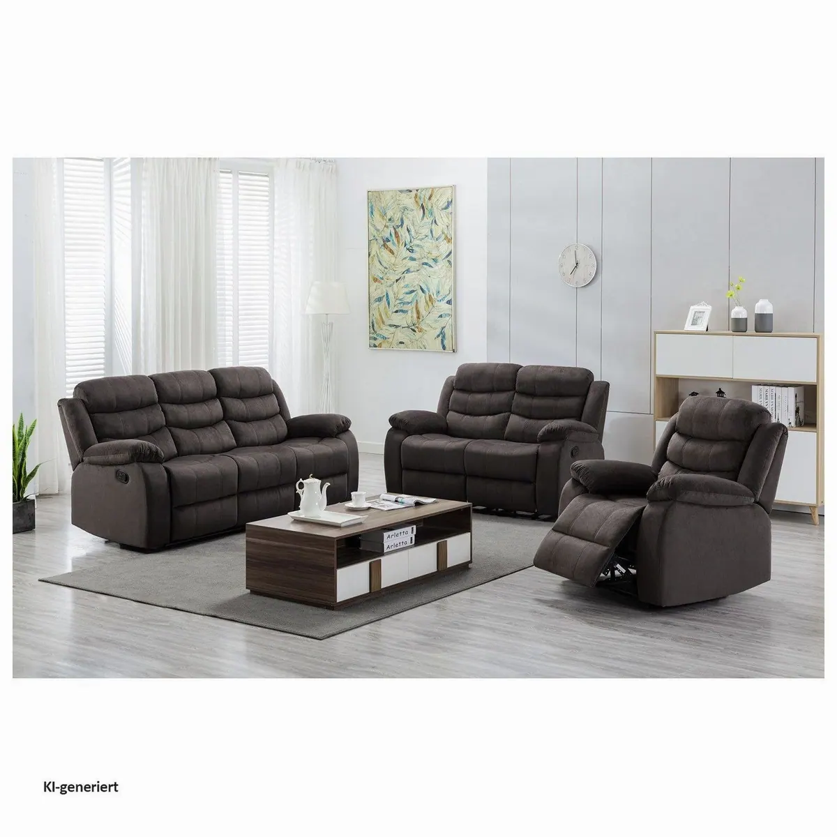 HTI-Living Kirwall Polstergarnitur, gemütliches Set aus Sofa, Zweisitzer und Sessel 2