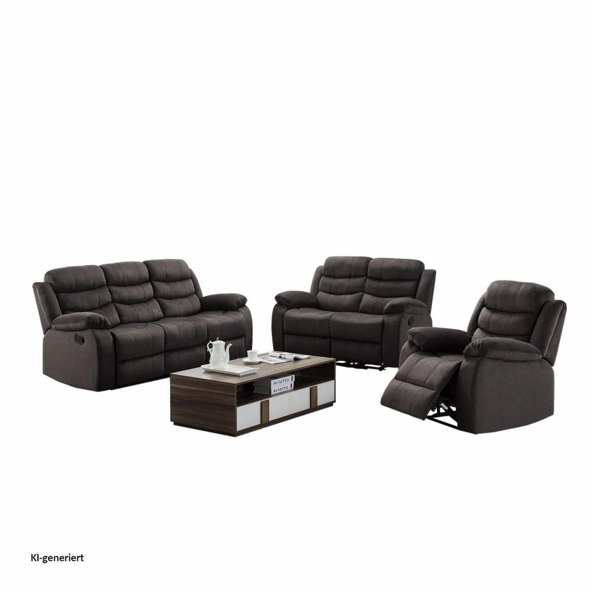 HTI-Living Kirwall Polstergarnitur, 3-teiliges Set mit Sofa, Zweisitzer und Sessel 5