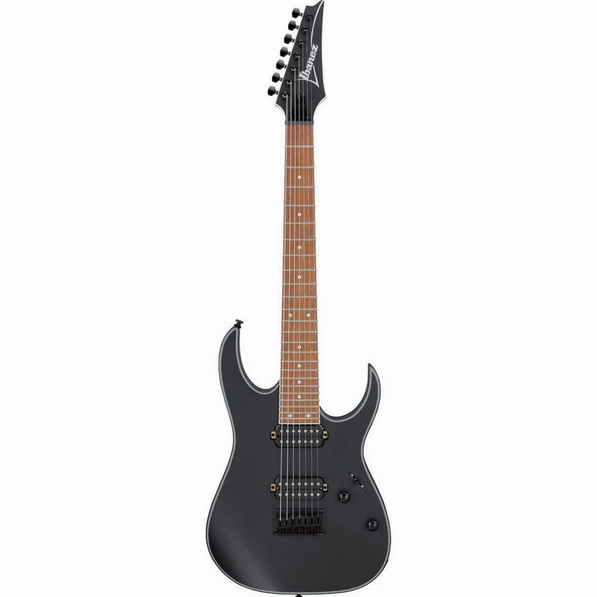 Ibanez RG7421EX-BKF Black Flat, 7-String E-Gitarre, kraftvolle Humbucker, komfortabler Hals