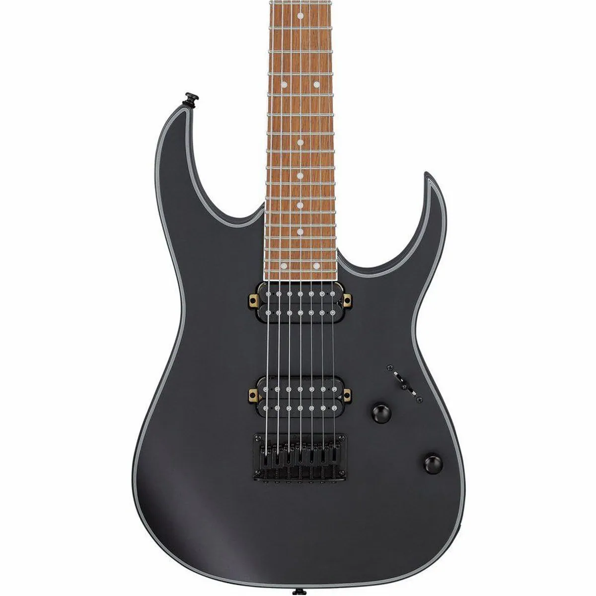 Ibanez RG7421EX-BKF Black Flat, 7-String E-Gitarre, kraftvolle Humbucker, komfortabler Hals 4
