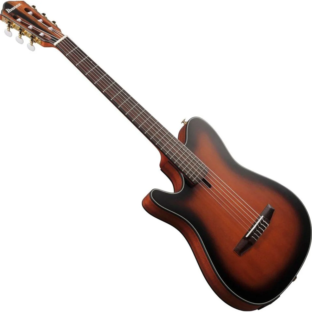 Ibanez FRH10NL-BSF Konzertgitarre, vielseitig, flacher Korpus, integrierter Tonabnehmer