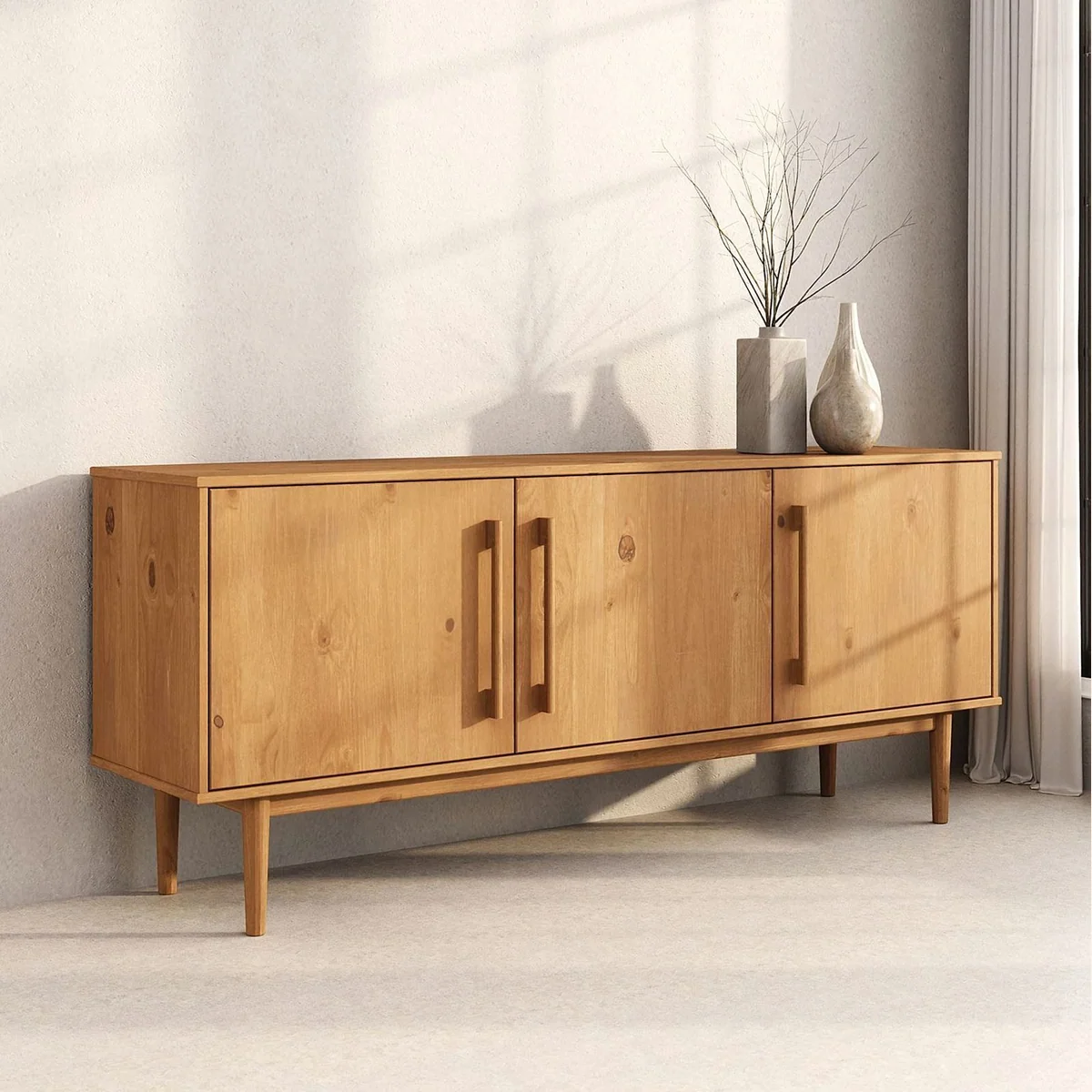 IDIMEX Sideboard TECCA, elegantes Design, vielseitiger Stauraum, Massivholz 2