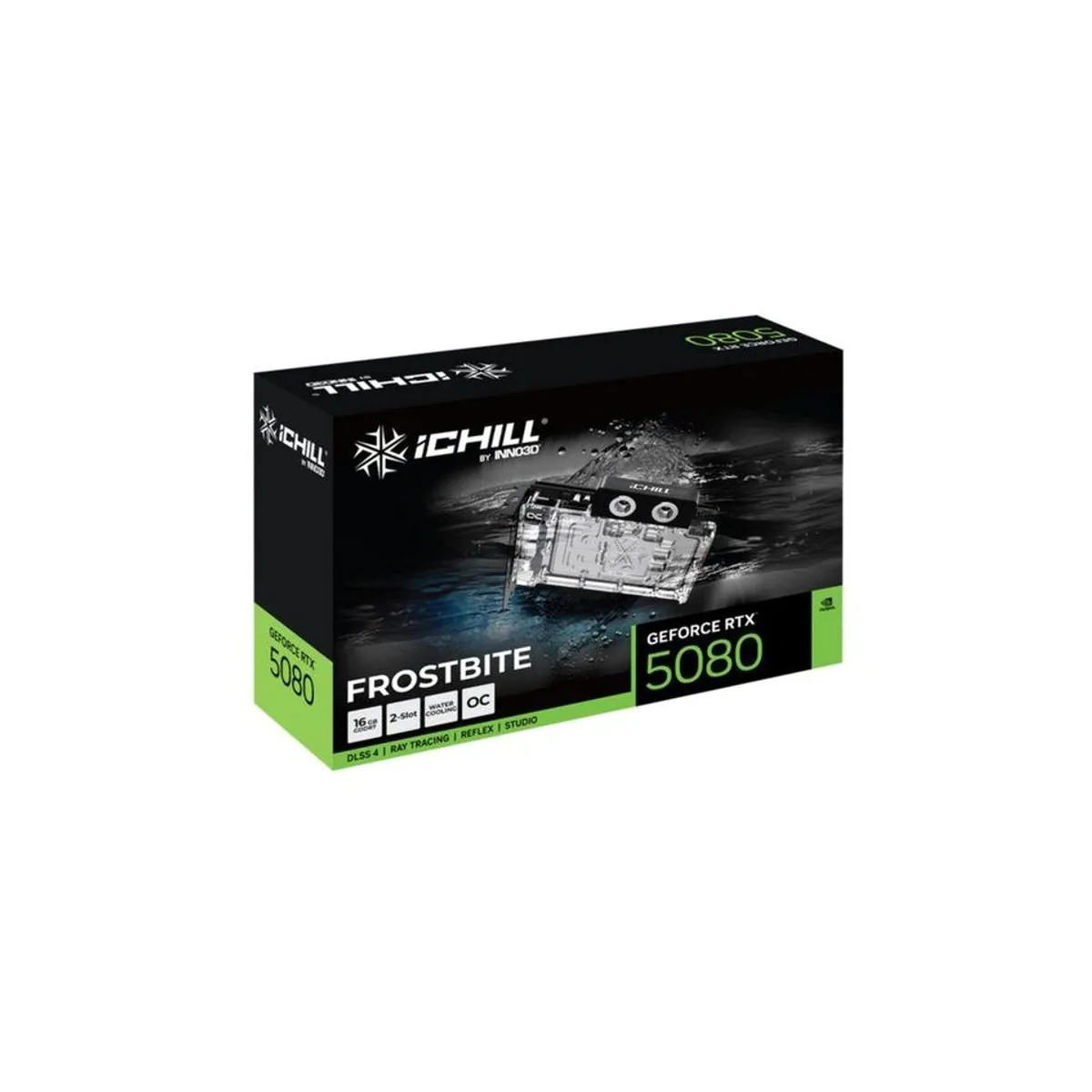 Inno3D GeForce RTX 5080 FROSTBITE Grafikkarte, leistungsstarke Kühlung, hohe Bildrate, Raytracing-fähig 3