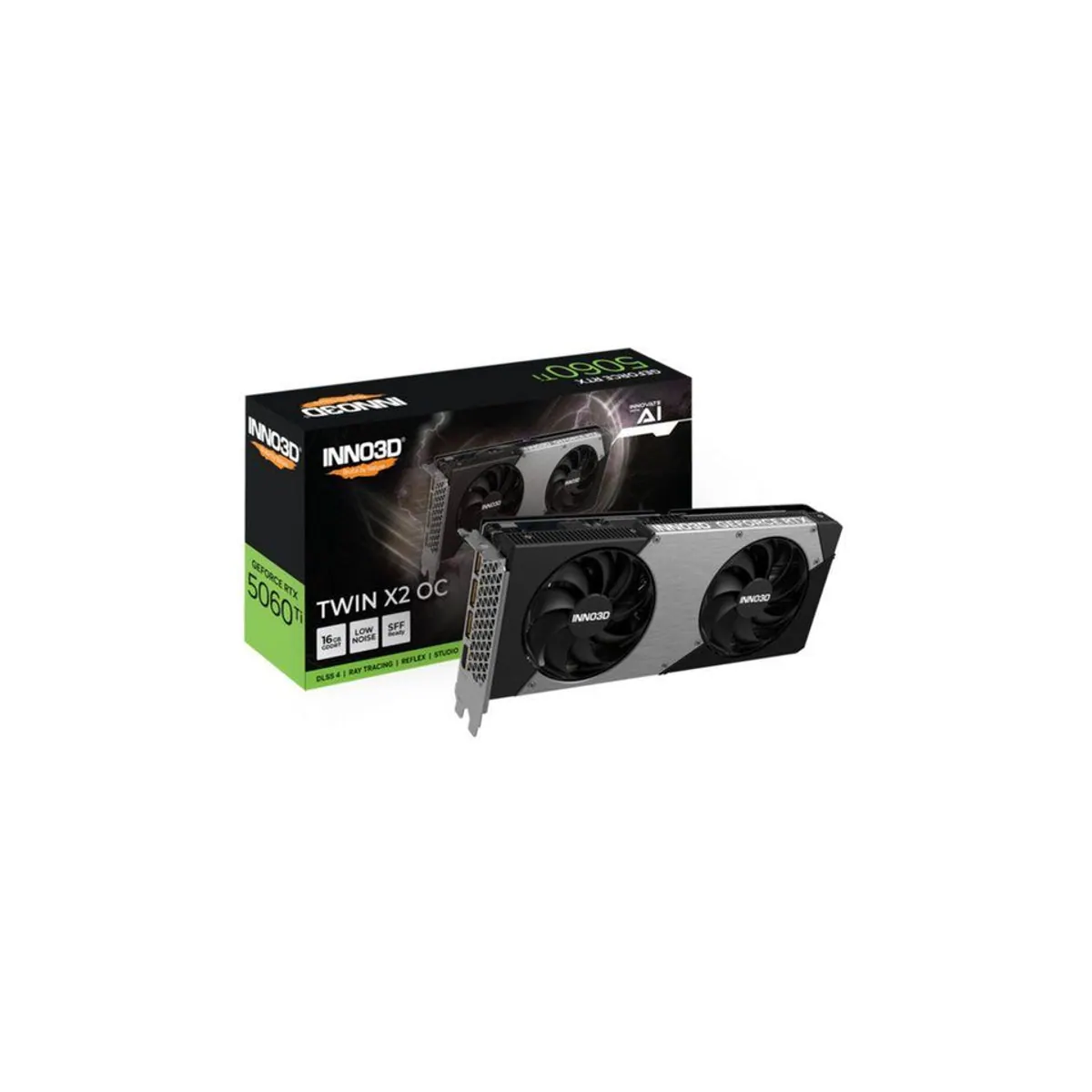 Inno3D GeForce RTX 5060 Ti TWIN X2 OC Grafikkarte, leistungsstark, kühl, effizient
