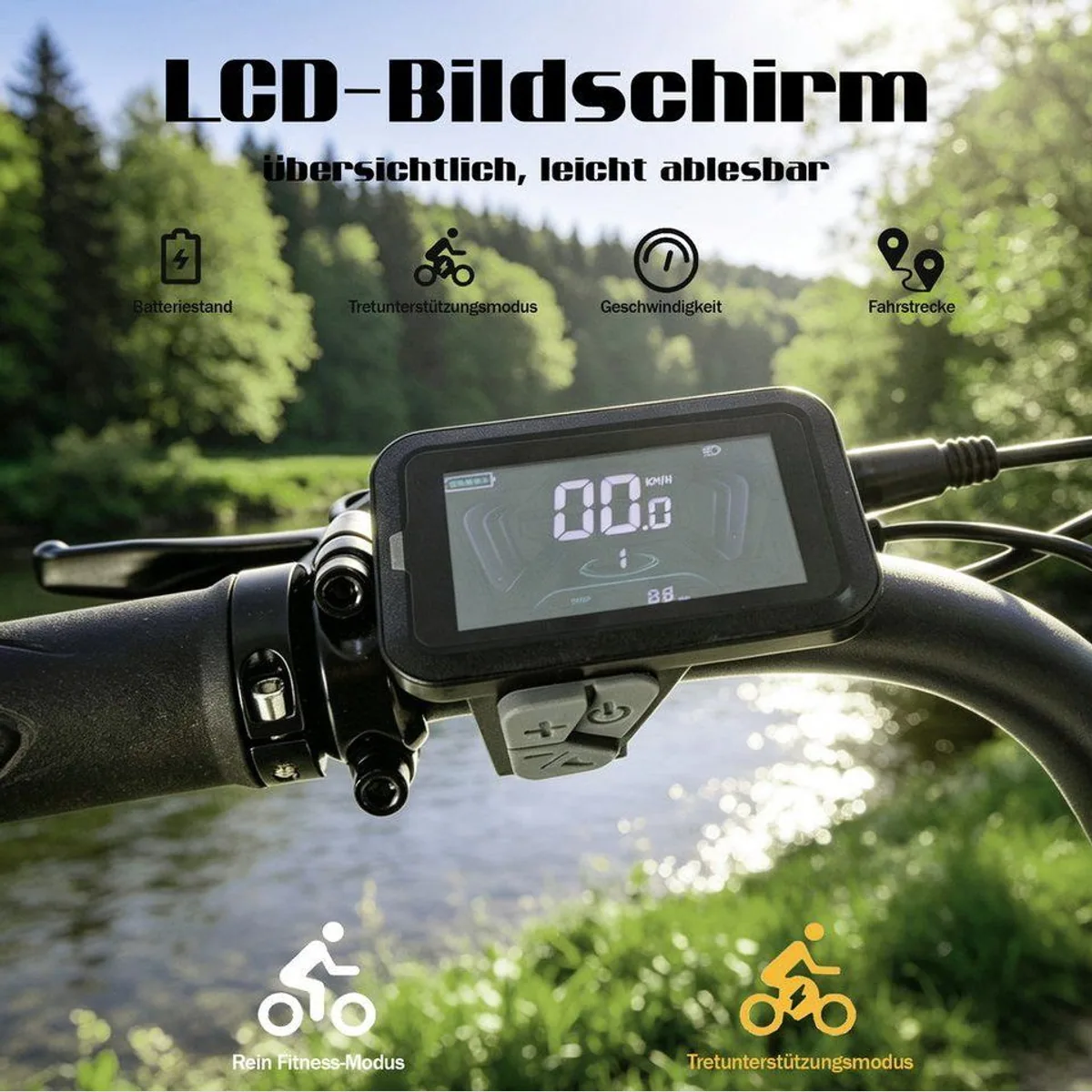 JOBOBIKE E-Bike Mountainbike 20 Zoll, vollgefederte Konstruktion, 150 km Reichweite 5
