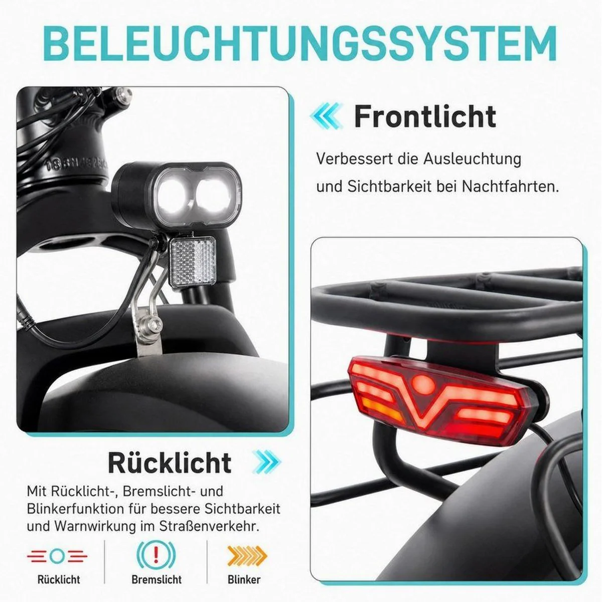 JOBOBIKE E-Bike Mountainbike, 120 km Reichweite, Hydraulische Bremsen, Faltbar 3