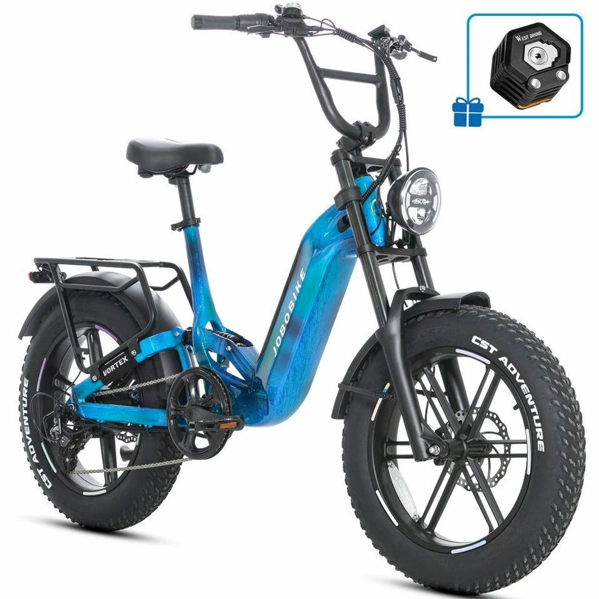 JOBOBIKE E-Bike Mountainbike 20x4,0 Zoll, 720Wh, 150 km Reichweite, Vollfederung