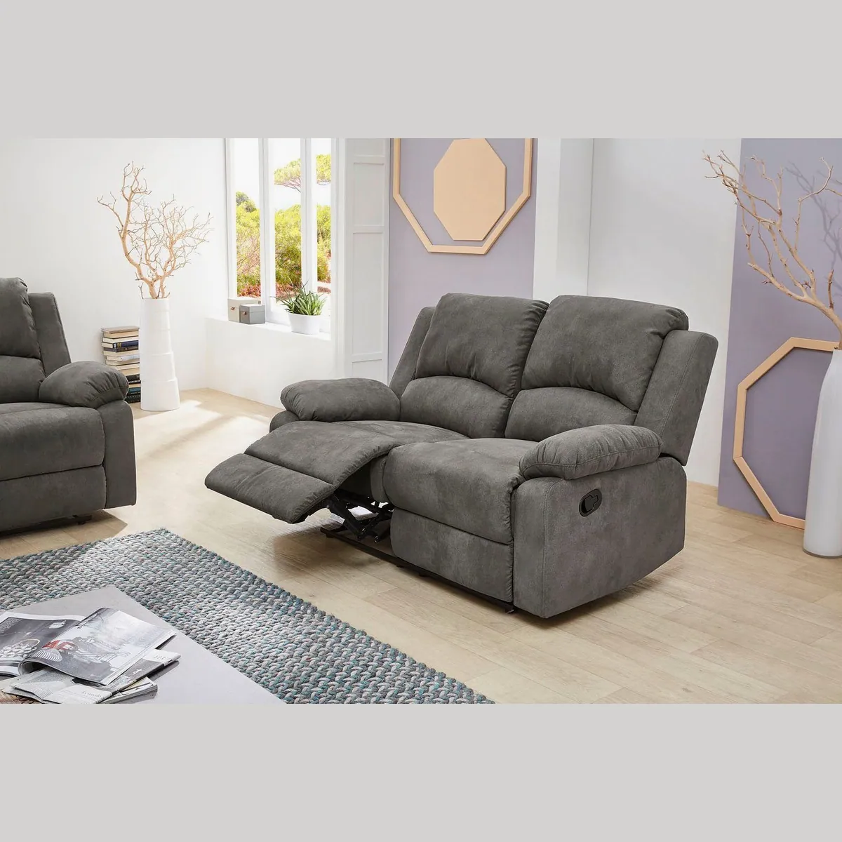 Jockenhöfer Gruppe 2-Sitzer Dakota, Relax- & Liegefunktion, Taschenfederkern-Polsterung 2