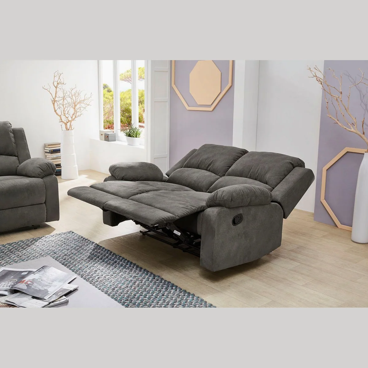Jockenhöfer Gruppe 2-Sitzer Dakota, Relax- & Liegefunktion, Taschenfederkern-Polsterung 3