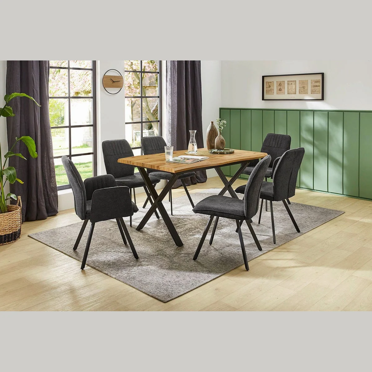Jockenhöfer Gruppe Esstisch Martin, Ausziehtisch in Baumkantenoptik, 2 Größen 2