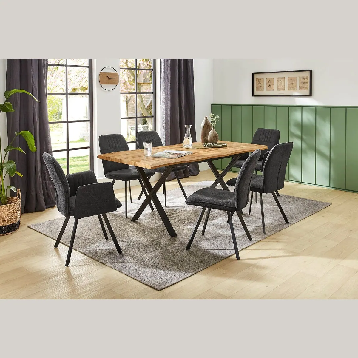 Jockenhöfer Gruppe Esstisch Martin, Ausziehtisch in Baumkantenoptik, 2 Größen 4