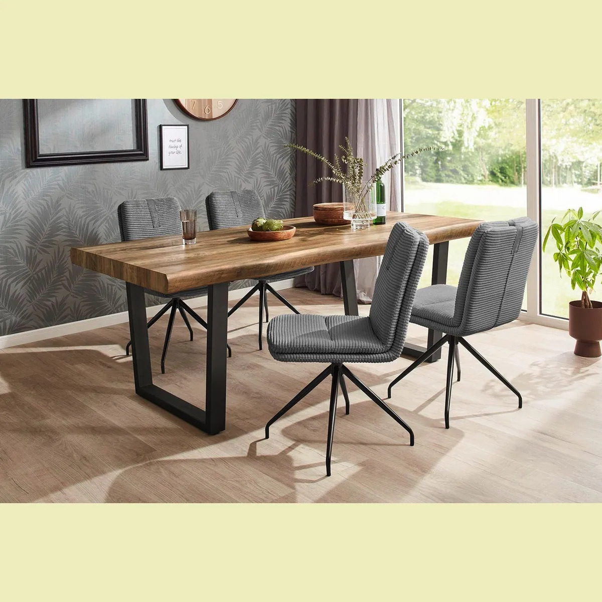 Jockenhöfer Gruppe Esstisch Don, Baumkantenoptik, 200x100 cm, robust und stilvoll 2