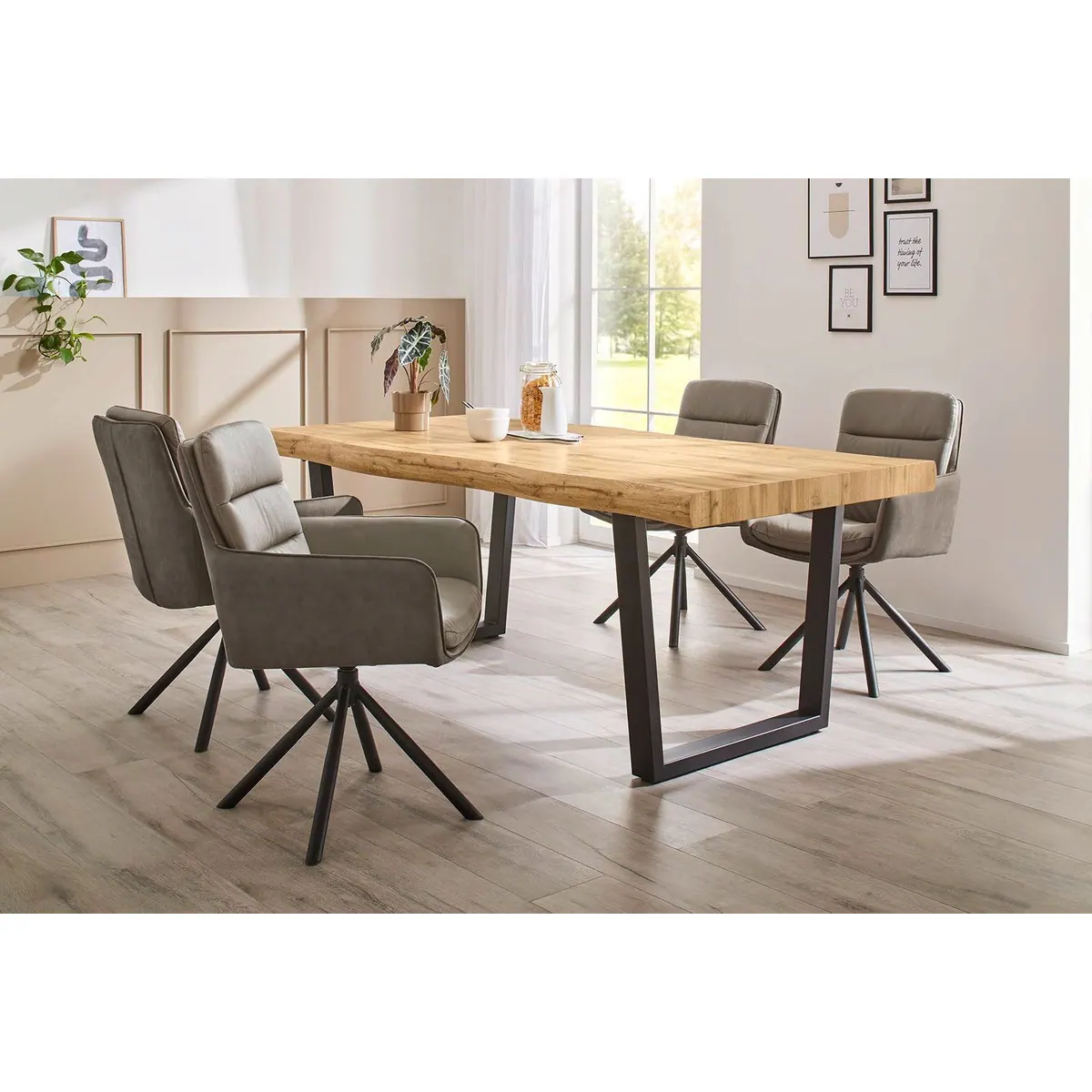 Jockenhöfer Gruppe Esstisch Don, Baumkantenoptik, 200x100 cm, robust und stilvoll 4
