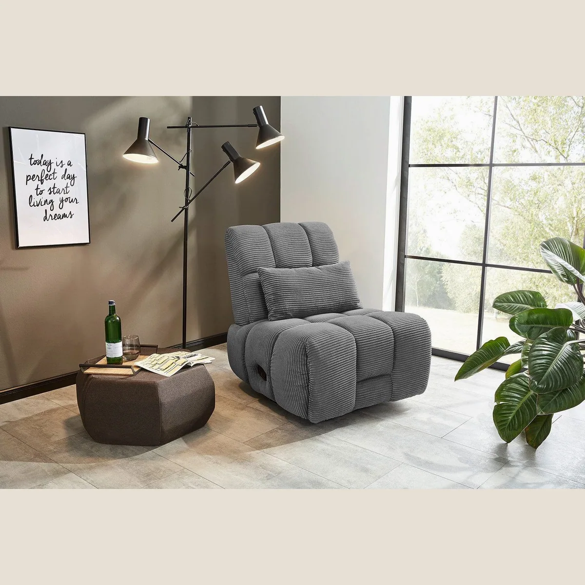 Jockenhöfer Gruppe Relaxsessel Doncaster, vielseitige Funktionen & weicher Cordstoff