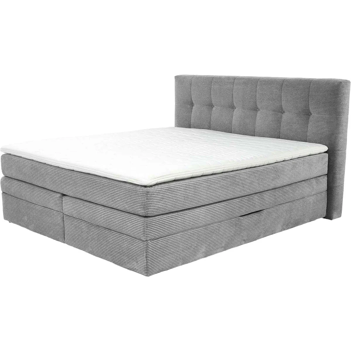 Jockenhöfer Gruppe Boxspringbett AMY, hoher Schlafkomfort, eleganter Cord-Bezug — 180x200 oder 200x200 cm 2