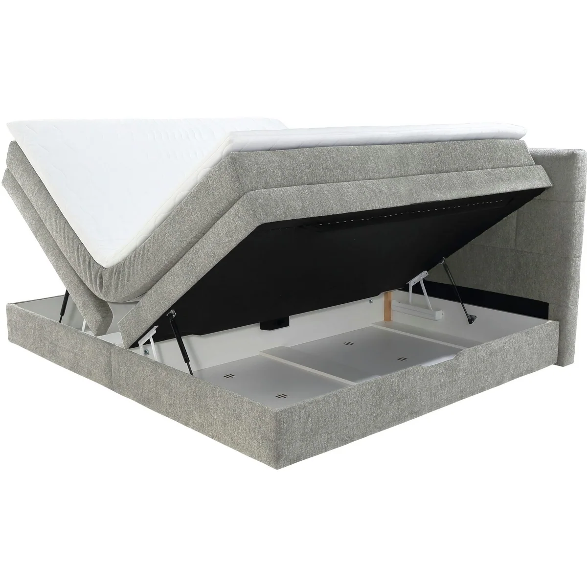 Casa Grande Boxspringbett 240 cm, praktischer Bettkasten, 7-Zonen-Matratze, wählbare Härtegrade 5
