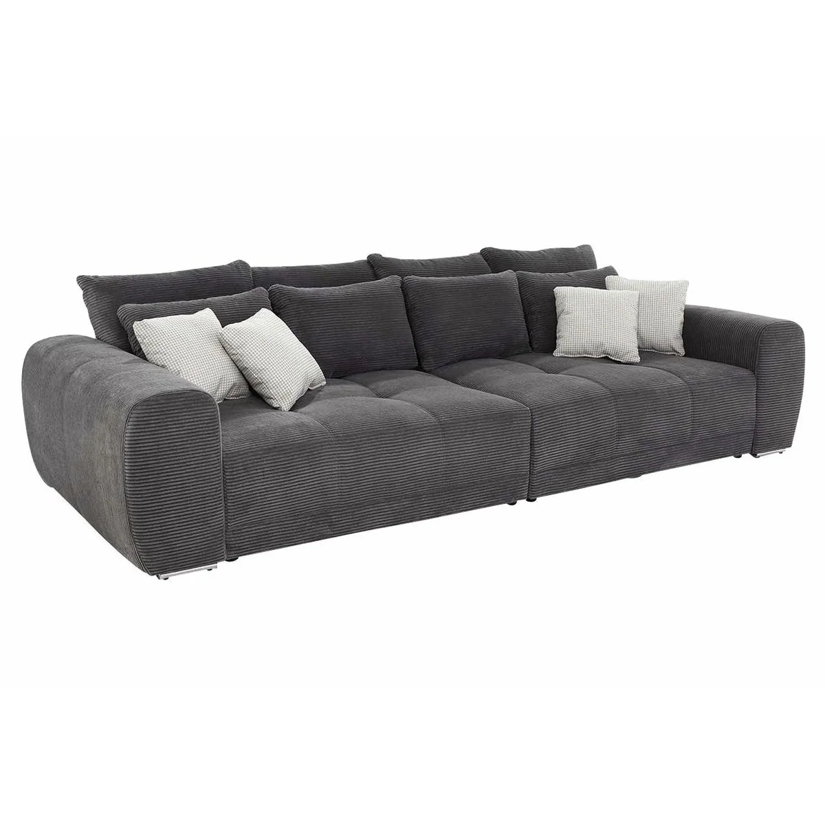 Jockenhöfer Gruppe Big-Sofa MOLDAU, eleganter Cordbezug, inklusive 12 Kissen