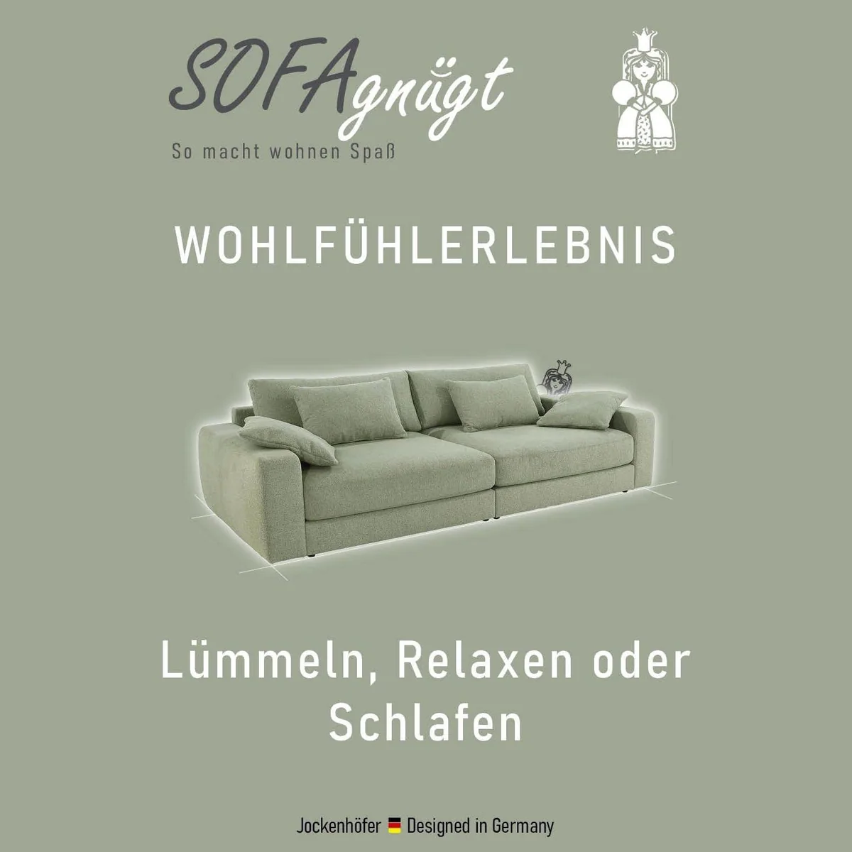Jockenhöfer Gruppe Big-Sofa Milano XXL, elegantes Design, Federkern-Polsterung 3