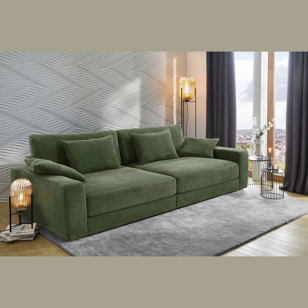 Jockenhöfer Gruppe Big-Sofa Milano XXL, elegantes Design, Federkern-Polsterung 5