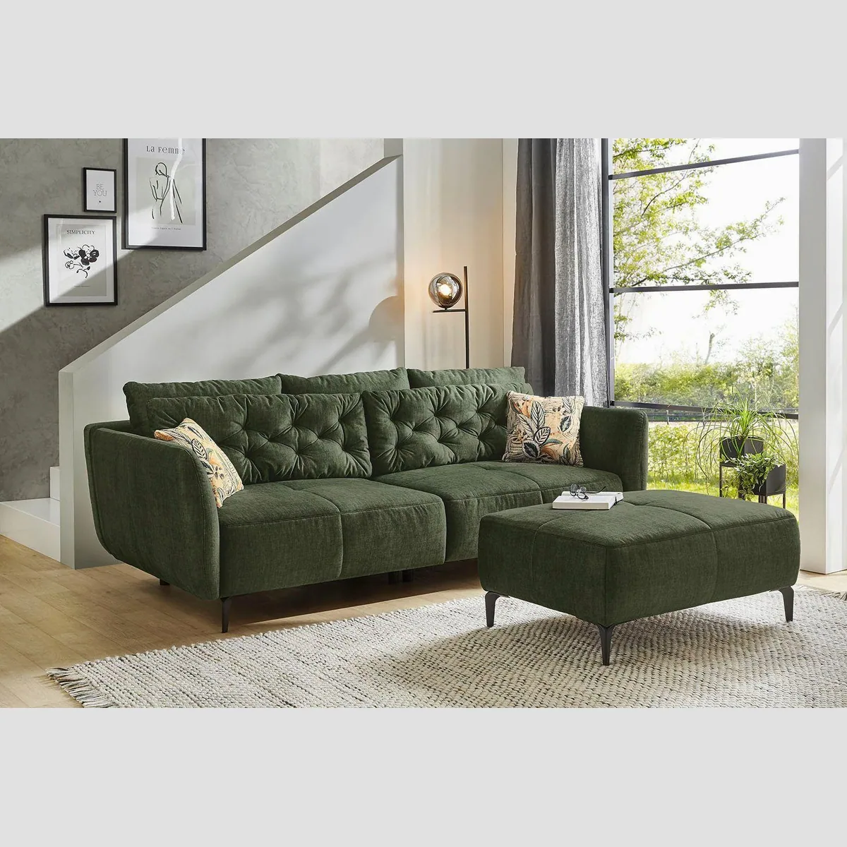 Jockenhöfer Gruppe Big-Sofa Spa, Retrolook, 7 Kissen, B: 251 cm 5