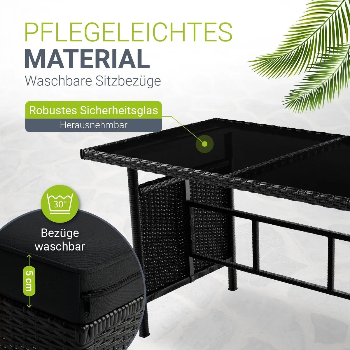Juskys Gartenlounge-Set Manacor, stilvolles Polyrattan, perfekt für bis zu 8 Personen 3