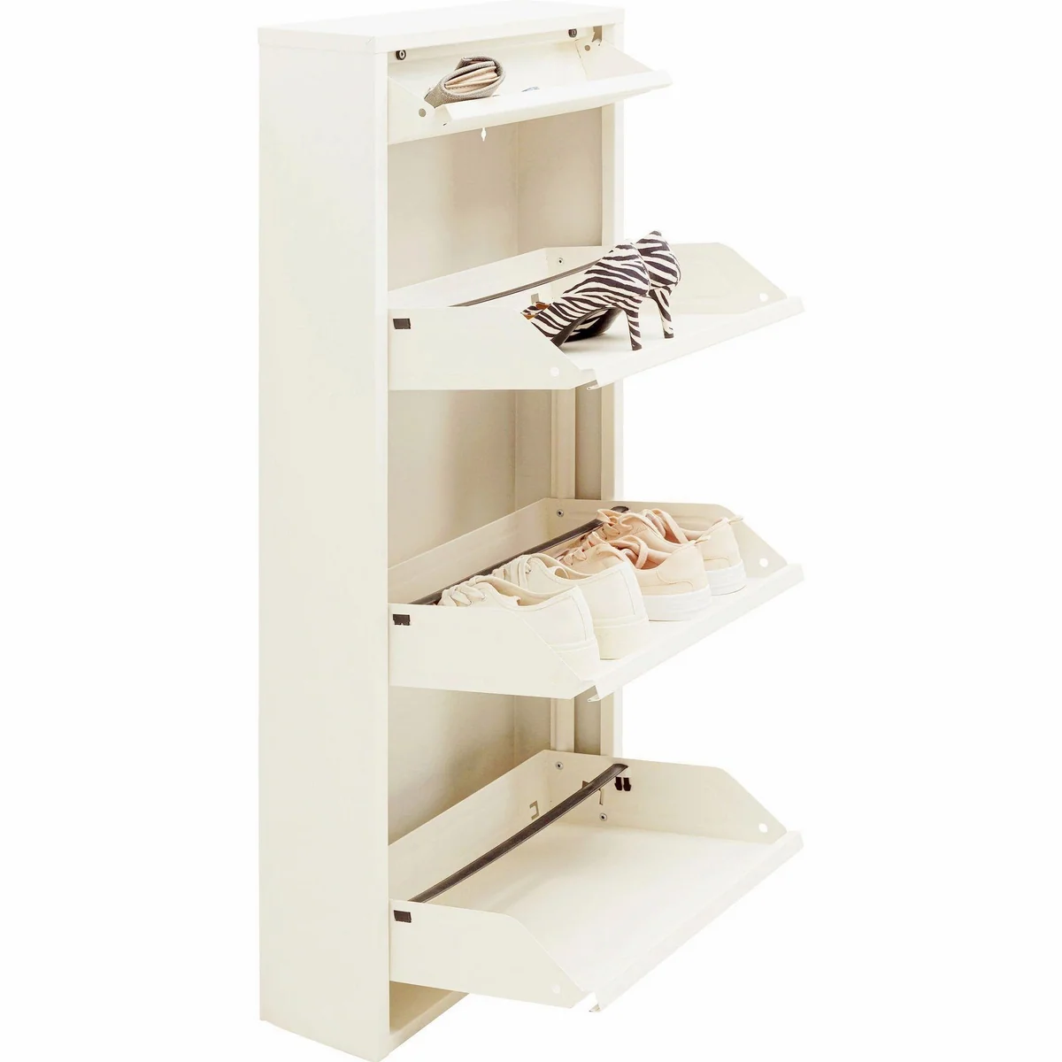 Kare Design Schuhkipper Caruso, elegantes Design, platzsparend, 3+1 Fächer 3