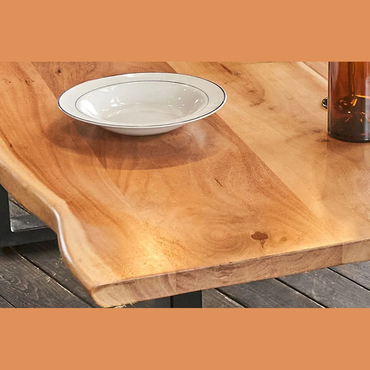 KAWOLA Baumkantentisch LORE, einzigartiges Design, robustes Metallgestell, verschiedene Größen 5