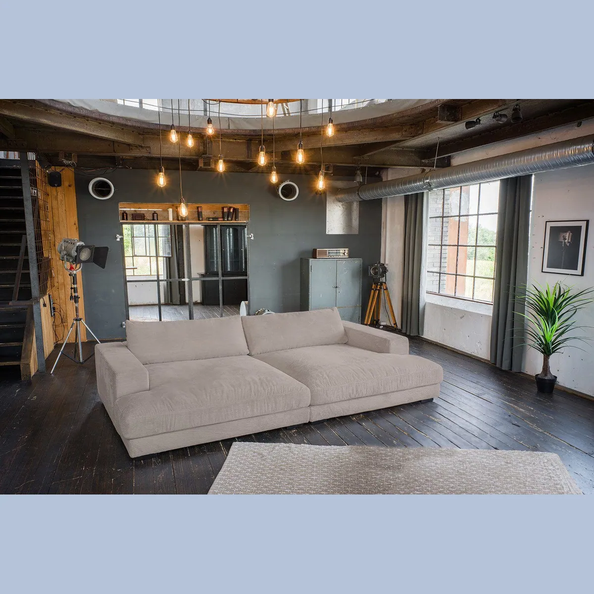 KAWOLA Big-Sofa MADELINE, modernes Design, Cordbezug, maximaler Komfort