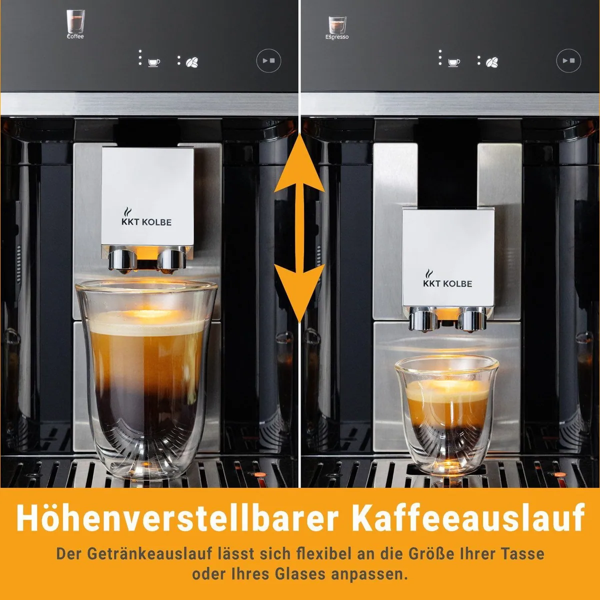 KKT KOLBE One Kaffeevollautomat, 7 Kaffeespezialitäten, automatische Reinigung, intuitive Bedienung 4