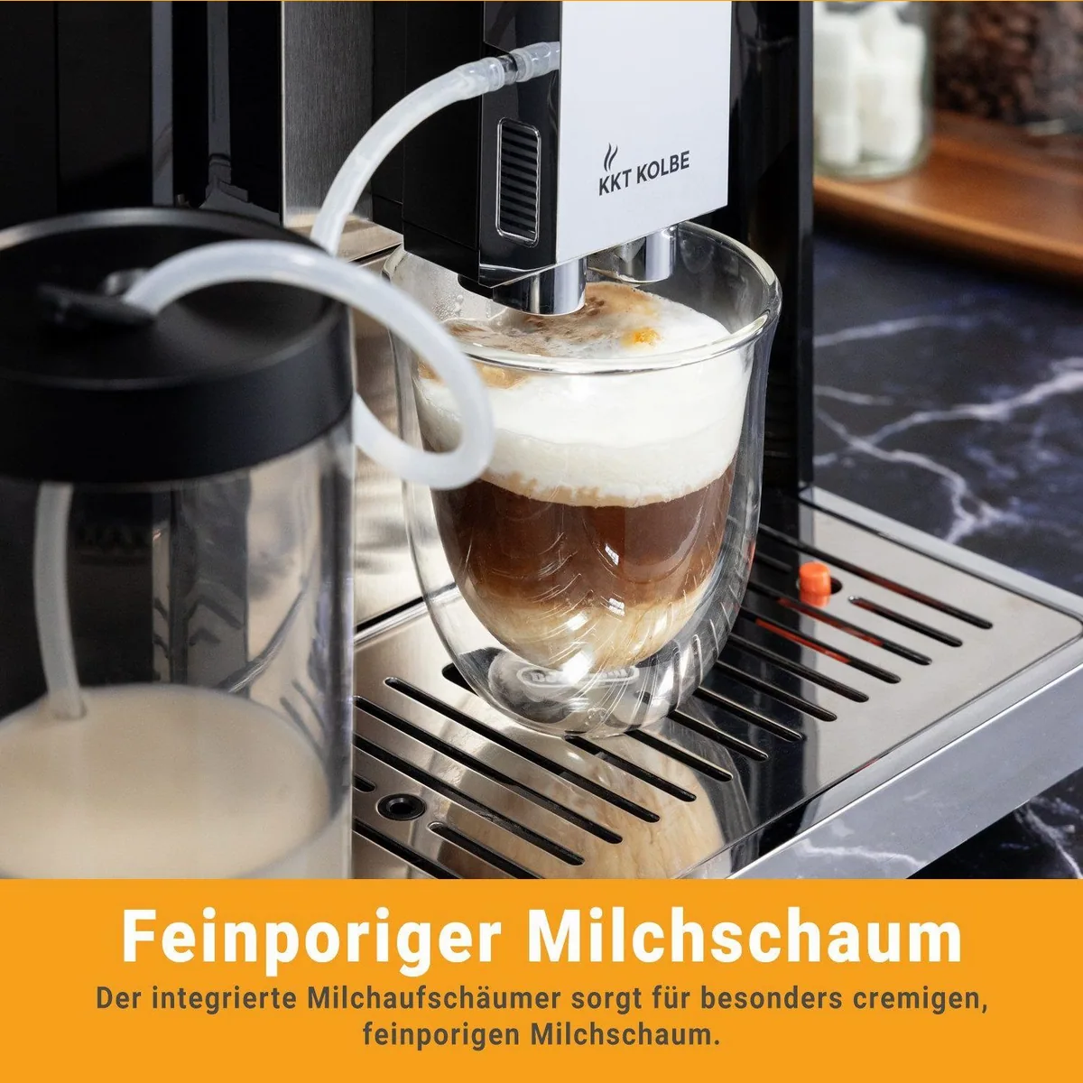 KKT KOLBE One Kaffeevollautomat, 7 Kaffeespezialitäten, automatische Reinigung, intuitive Bedienung 5