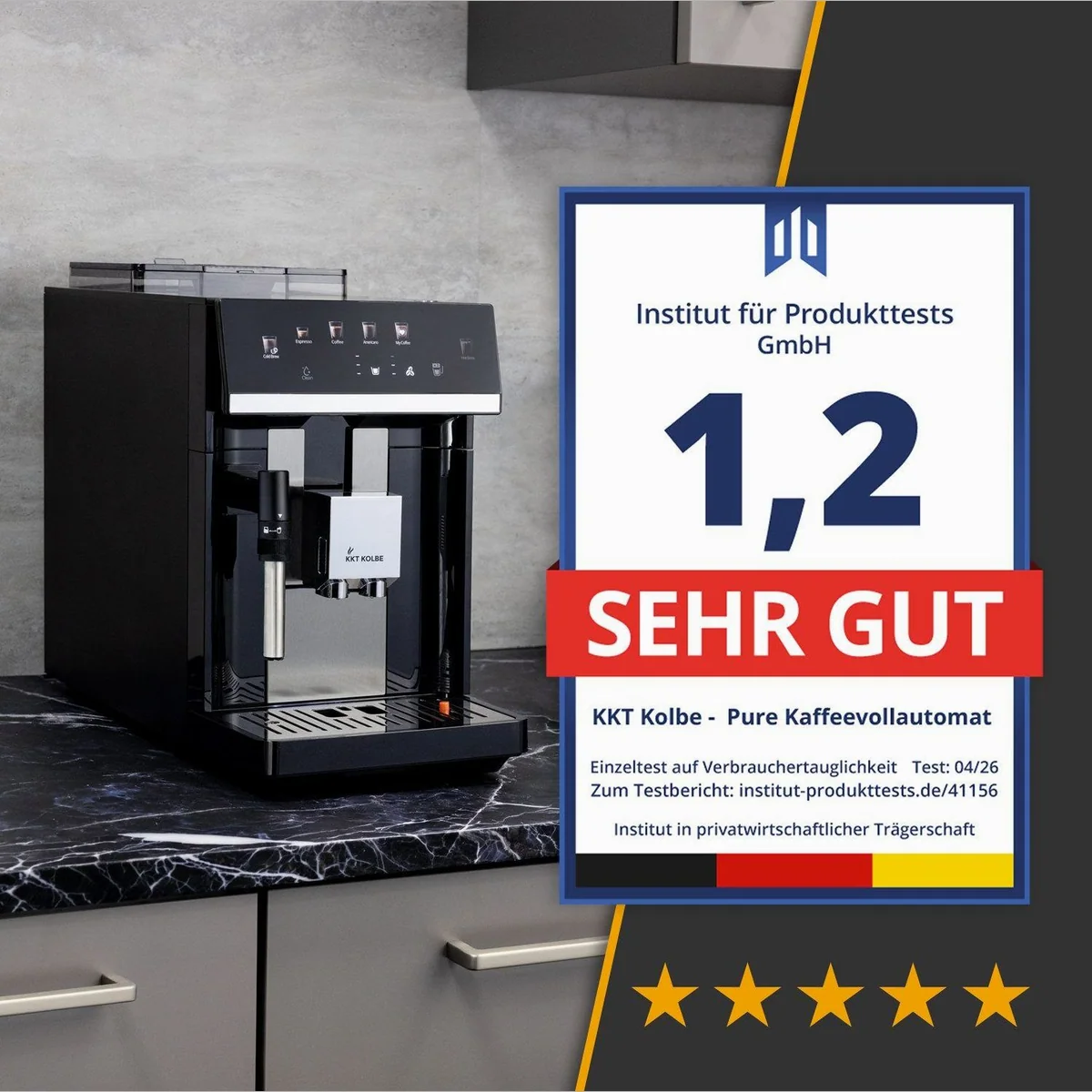 KKT KOLBE Pure Kaffeevollautomat, 4 Kaffeespezialitäten, automatische Reinigung, 2 Tassen-Funktion 2