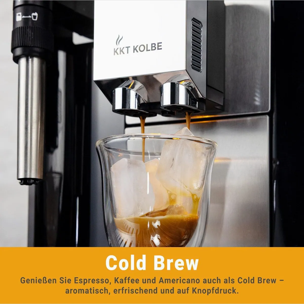 KKT KOLBE Pure Kaffeevollautomat, 4 Kaffeespezialitäten, automatische Reinigung, 2 Tassen-Funktion 3