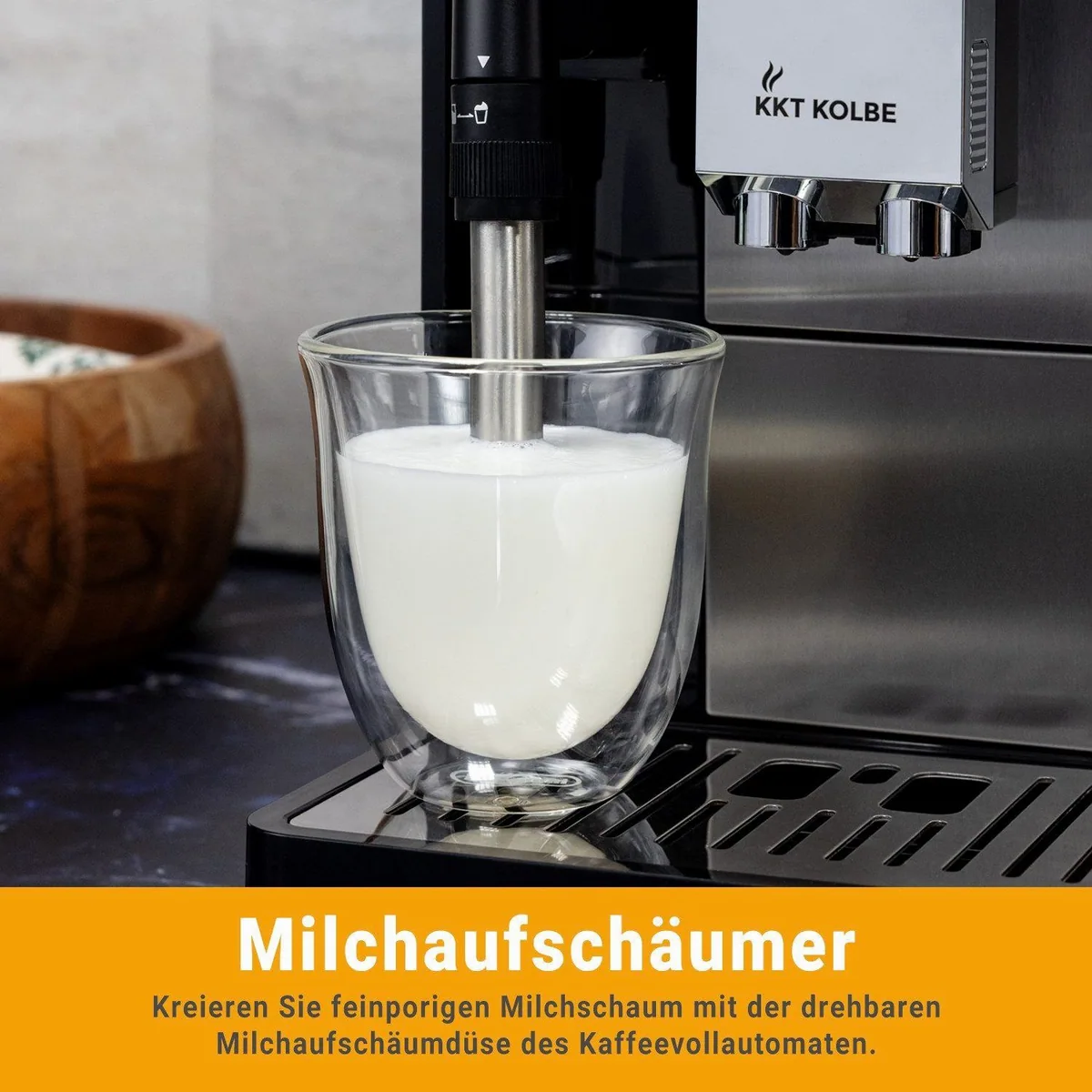 KKT KOLBE Pure Kaffeevollautomat, 4 Kaffeespezialitäten, automatische Reinigung, 2 Tassen-Funktion 4