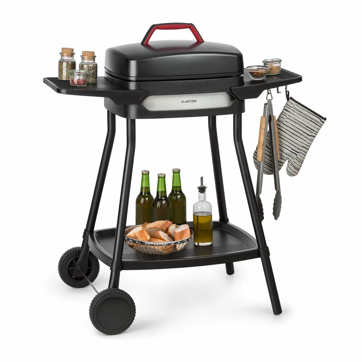 Klarstein Gatsby Kontaktgrill, 2000 W, antihaftbeschichtete Grillplatte, kompakt und vielseitig