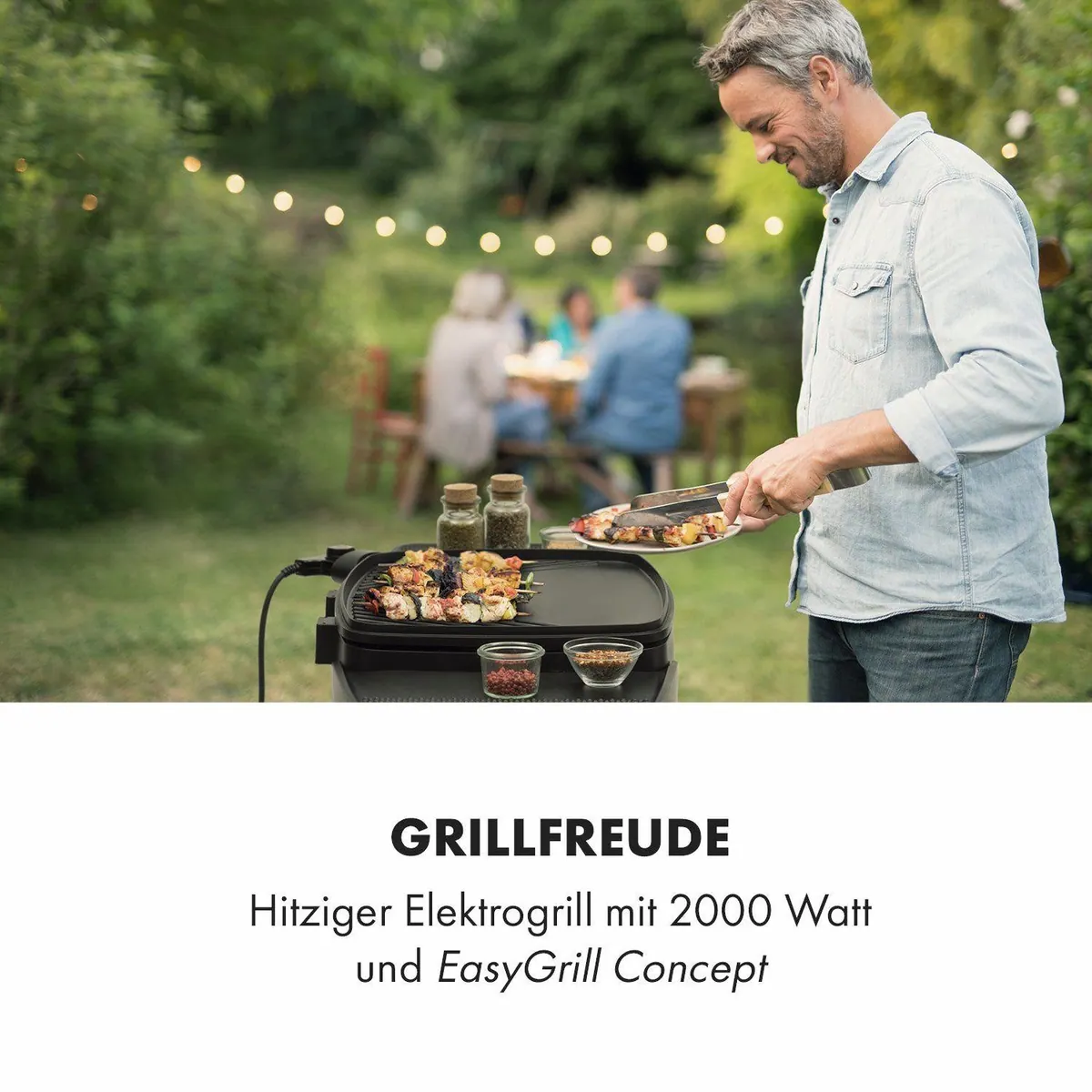 Klarstein Gatsby Kontaktgrill, 2000 W, antihaftbeschichtete Grillplatte, kompakt und vielseitig 3
