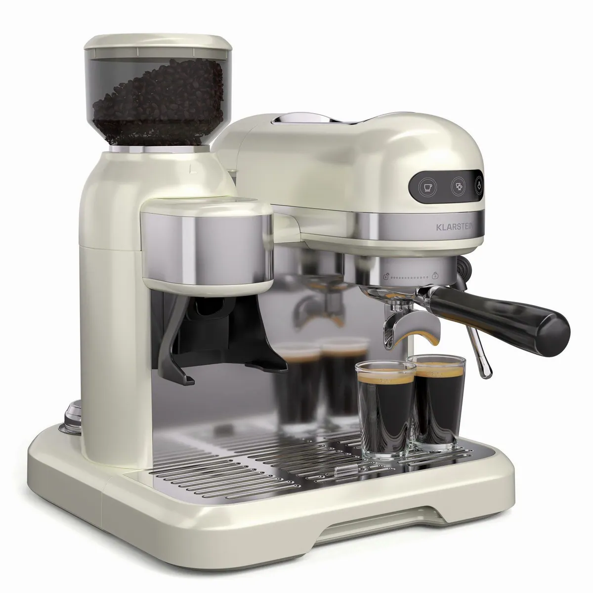 Klarstein Bella Café Espresso, 19 bar Pumpendruck, 1550 W, 1.4 l Wassertank