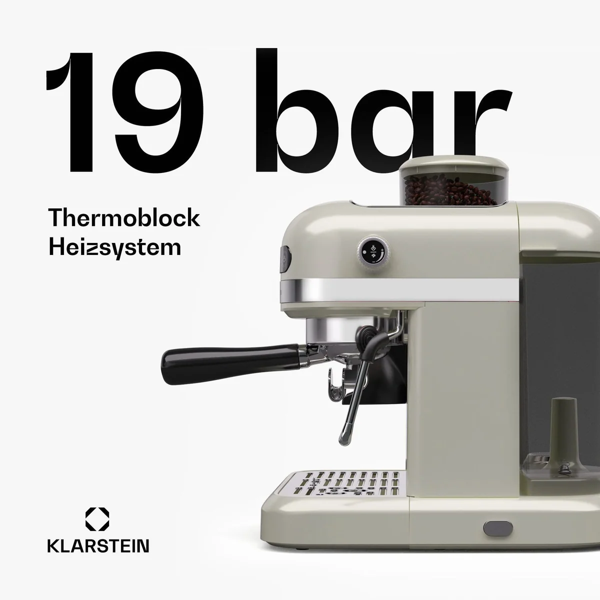 Klarstein Bella Café Espresso, 19 bar Pumpendruck, 1550 W, 1.4 l Wassertank 5