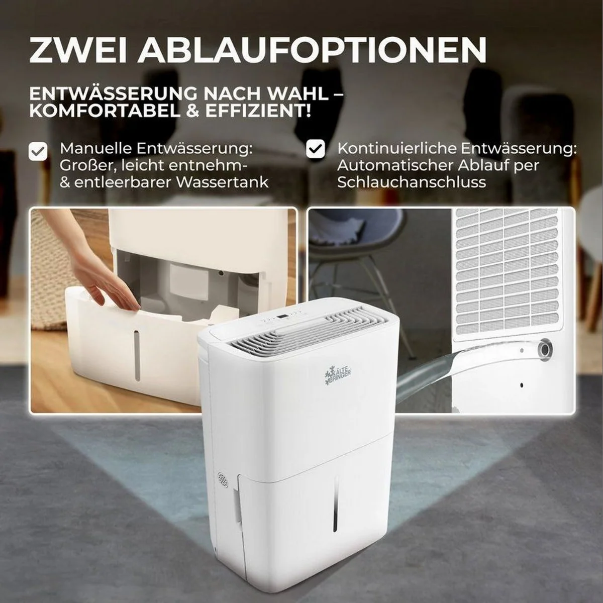 Kältebringer Luftentfeuchter 20L/24h, leise, energiesparend, App-Steuerung 5