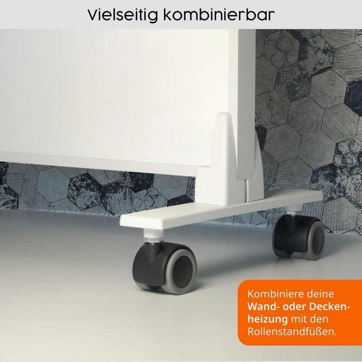 Könighaus Infrarotheizung Standgerät 1200W, Ultra HD Bilddruck, flexible Anwendung 3