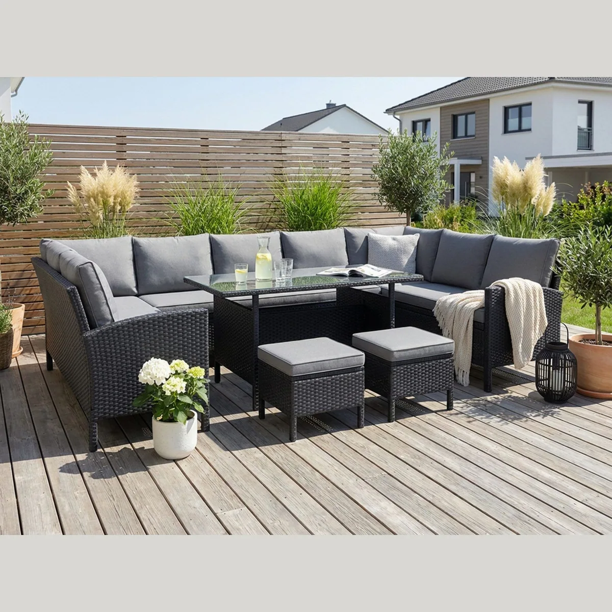 KONIFERA Gartenlounge-Set Miami, 22-teilig, inkl. Auflagen — stilvoll entspannen